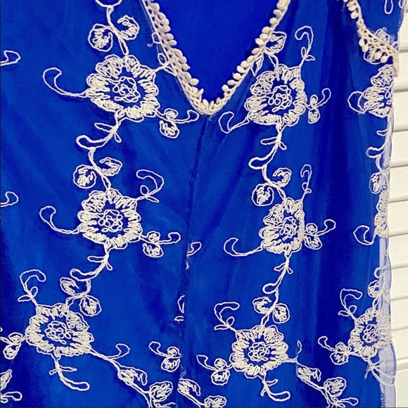 Lovers + Friends Blue & Lace Tent/Muumuu Dress - Picture 8 of 8